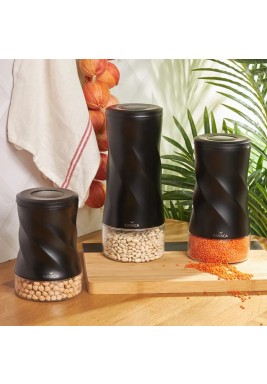 كاراجا - طقم أوعية تخزين توتوري أسود 3 حبة