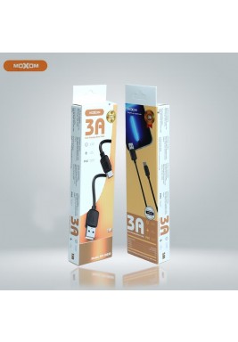 كابل بيانات موكسوم سريع من النوع C مصنوع من PVC بقوة 3 أمبير