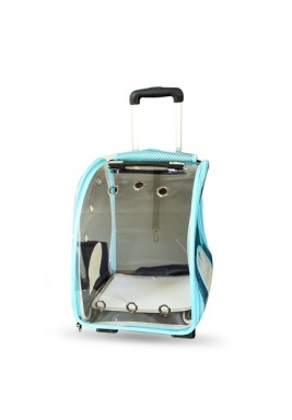 حقيبة ظهر لحمل الحيوانات الأليفة بعجلات 44 × 34 × 29 سم