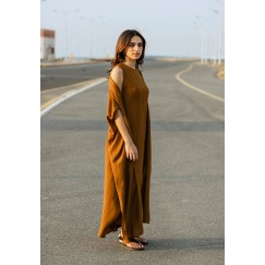 كارديجان بني بأكمام قصيرة