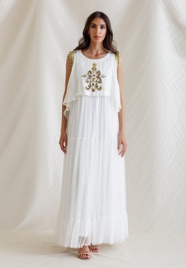 قفطان داليا باللون الأوف وايت