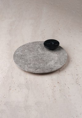 طبق مارمو دائري (رمادي - متوسط)