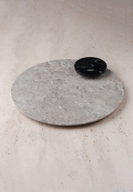 طبق مارمو دائري (رمادي - كبير)