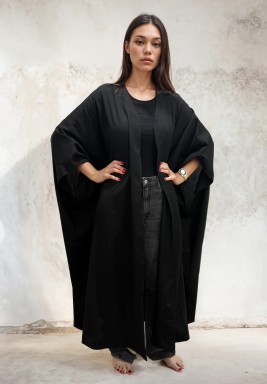 Black The Easy Bisht