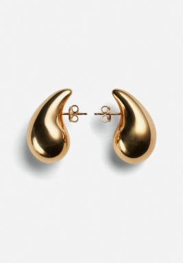 حلق على شكل قطرة - ذهبي