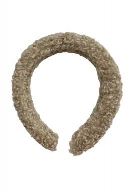 Beige Teddy Hair Band