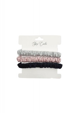 All Black Shop Curls Skinny Silk Scrunchies